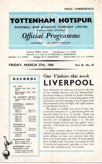 Match programme